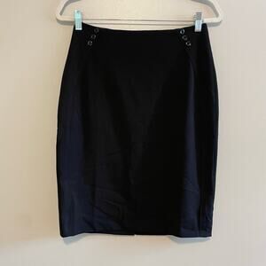 NWT $78 White House Black Market Size 4 Black Pencil Skirt